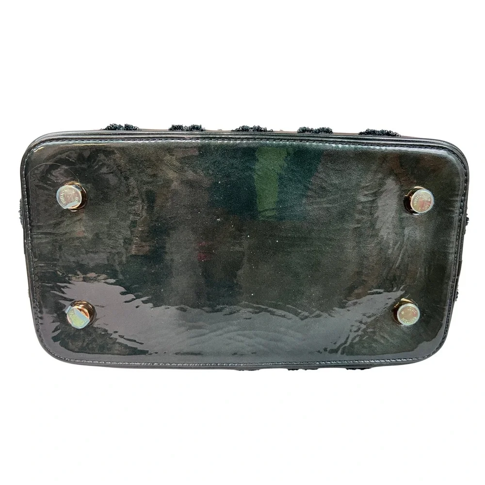 Louis Vuitton Lockit‎ MM Women Medium Green Excellent Monogram Tuile Patent Bag